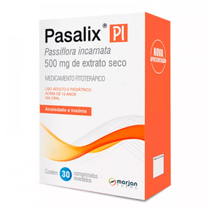 Pasalix Pi 500Mg com 30 Comprimidos