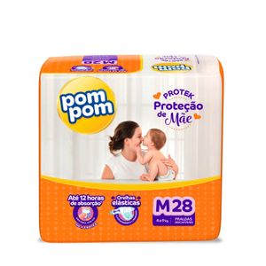Fralda Pom Pom Protek Jumbo M Com 28 Unidades