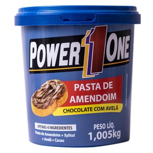 POWER 1 ONE PASTA AMENDOIM CHOCOLATE COM AVELA 1,005KG
