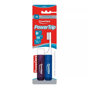 Escova Dental powerdent Trip Viagem Com 2 Unidades