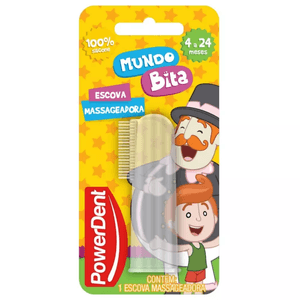 ESCOVA DENTAL POWERDENT MUNDO BITA MASSAGEADORA