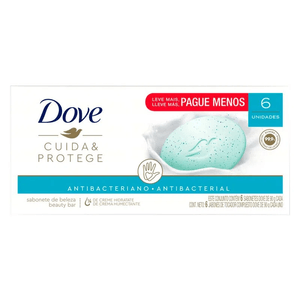 Sabonete Em Barra Dove Antibacteriano Cuida & Protege 90g com 6 Unidades