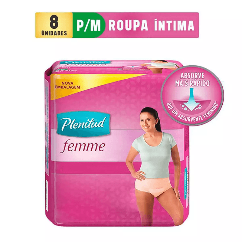 fralda-plenitud-femme-pm-com-8-unidades
