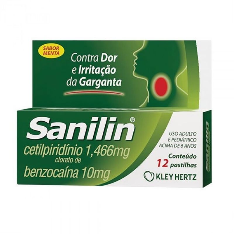 sanilin-menta-com-12-pastilhas
