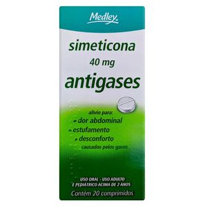 SIMETICONA 40MG COM 20 COMPRIMIDOS MEDLEY