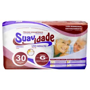 Fralda Geriatrica Suavidade Mega G com 30 unidades