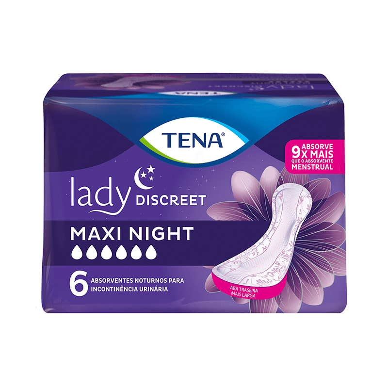 absorvente-tena-lady-discreet-maxi-night-sem-abas-6-unidades