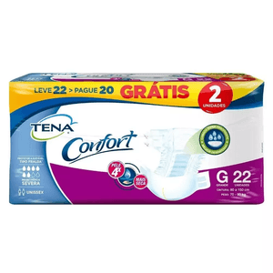 FRALDA TENA CONFORT MEGA G COM 20 UNIDADES