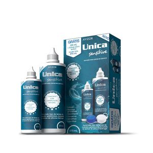 Kit Unica Sensitive Soluçao para Lentes 350ml+120ml