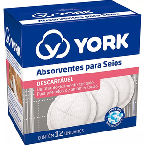 Absorvente para Seios York COM 12 UNIDADES