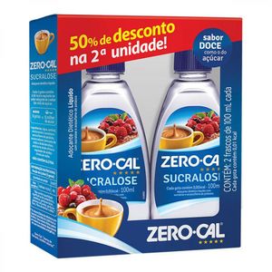 Kit Adoçante Zero Cal Sucralose Com 2 Unidades De 100ml Cada