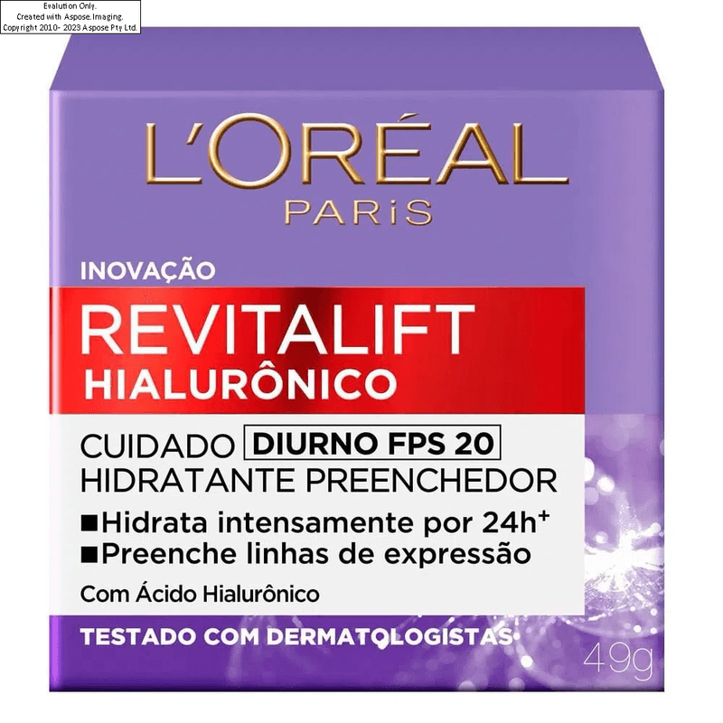 creme-facial-loreal-revitalift-hialuronico-diurno-fps-20-50ml