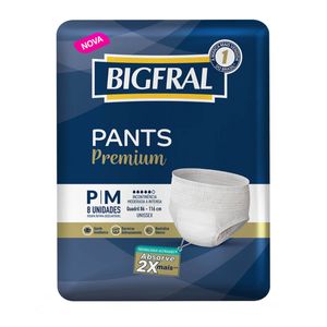 Fralda Bigfral Pants Premium P/M Com 8 Unidades