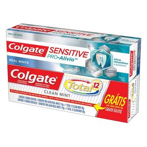 Kit Creme Dental Colgate Sensitive Pro Alivio 110G+Creme Dental Total 12 90G