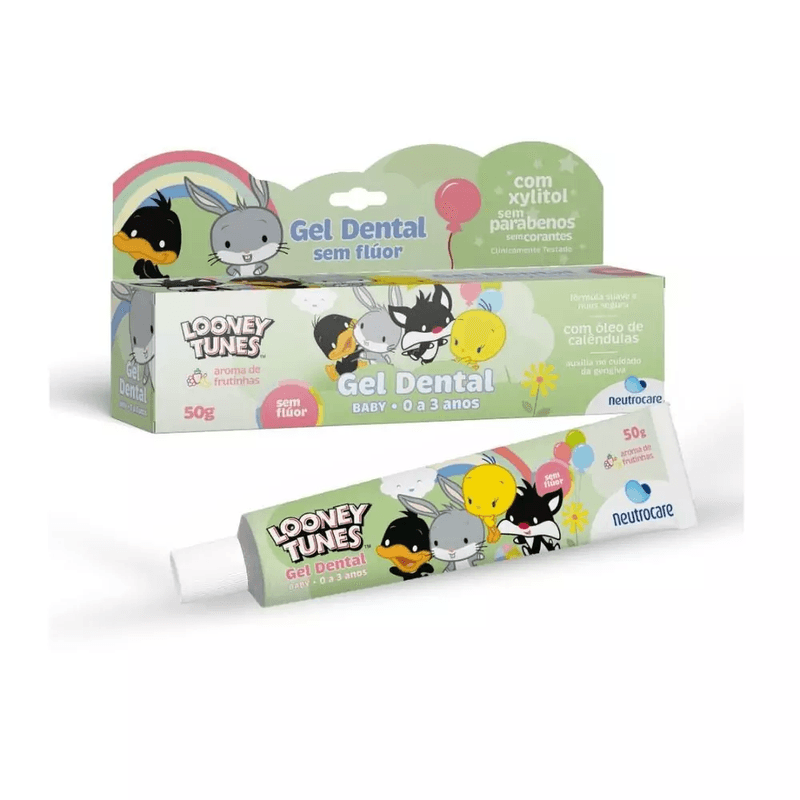 creme-dental-neutrocare-looney-tunes-sem-fluor-50g