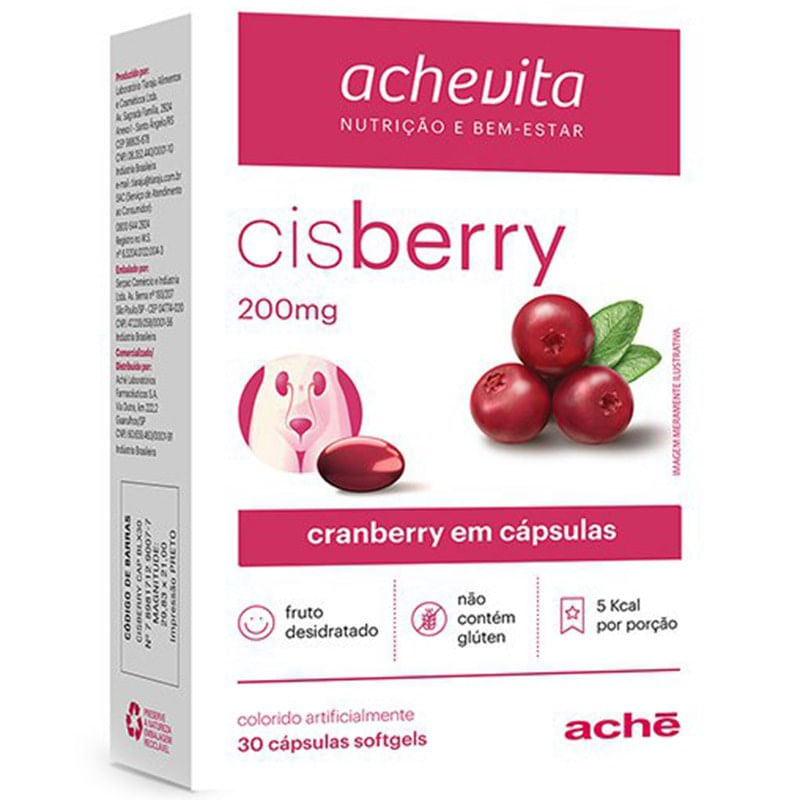 cisberry-cranberry-200mg-com-30-comprimidos