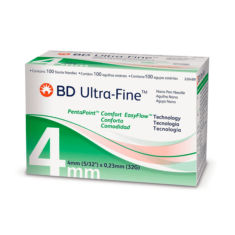 agulhas-estereis-bd-ultrafine-4mm-com-100-unidades