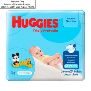 Fralda Huggies Tripla Protecao Jumbinho P Com 24 Unidades