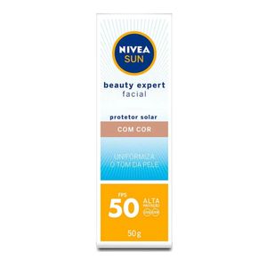 Protetor Solar Facial Nivea Sun Beauty Expert Com Cor Fps50 50G