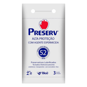 PRESERVATIVO PRESERV ALTA PROTEÇAO COM 3 UNIDADES