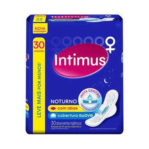 Absorvente Intimus Noturno Suave Com Abas Com 30 Unidades