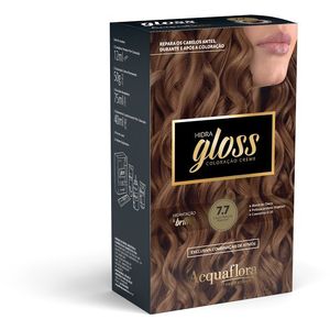 TINTURA ACQUAFLORA GLOSS Louro Natural Marrom 7.7