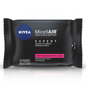 Lenço Demaquilantes Nivea Micellair Expert Com 20 Unidades