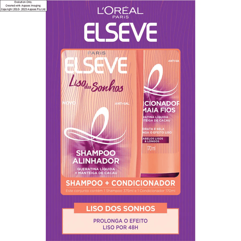 kit-elseve-liso-sonhos-shampoo-375mlcondicionador-170ml
