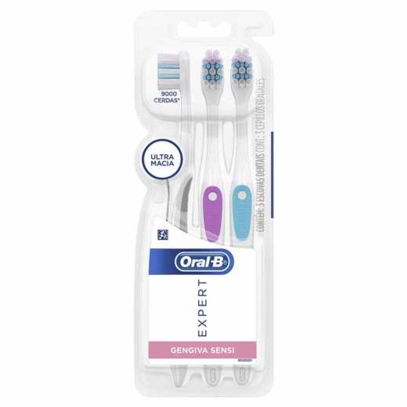 escova-dental-oral-b-expert-gengiva-sensi-ultra-macia-com-3-unidades