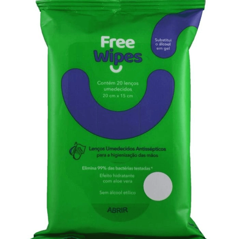 lenco-umedecido-antisseptico-para-as-maos-free-wipes-com-20-unidades