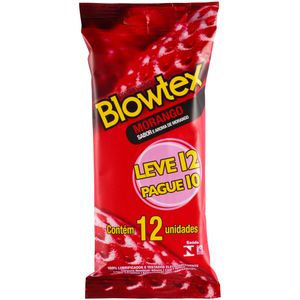 Preservativo Blowtex Aroma Morango Leve 12 Pague 10 unidades