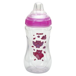Copo Kuka Fun Com Canudo Rosa 330Ml