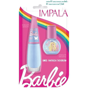 KIT IMPALA ESMALTE BARBIE FADA DOS SONHOS INFANTIL 6ML+ ADULTO 7,5ML