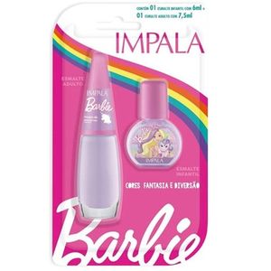 KIT IMPALA ESMALTE BARBIE MAGIA DE UNICORNIO INFANTIL 6ML+ ADULTO 7,5ML
