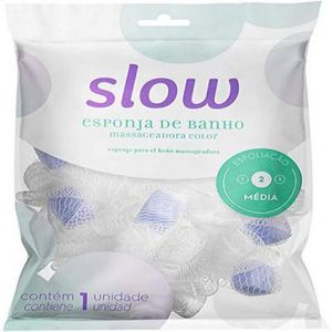 ESPONJA DE BANHO LANOSSI SLOW MASSAGEADORA COM ESPUMA