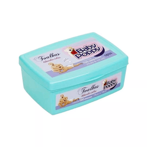 LENÇO UMEDECIDO BABY POPPY ESTOJO COM 100 UNIDADES