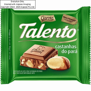 Chocolate Talento Castanha Do Para 25G