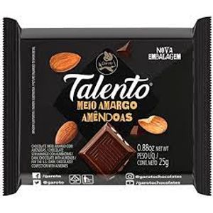 Chocolate Talento Mini Meio Amargo AmEndoas 25G