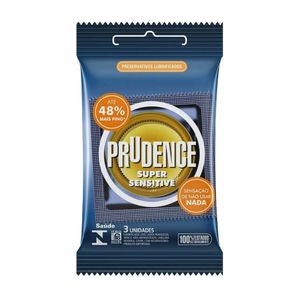 Preservativo Prudence Super Sensitive Com 3 Unidades