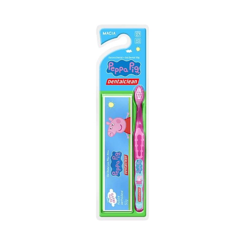 kit-dentalclean-peppa-pig-com-escova-de-dentegel-dental-com-50g