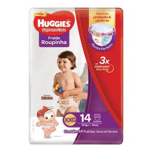 Fralda Huggies Supreme Care Roupinha Xxg Com 14 Unidades