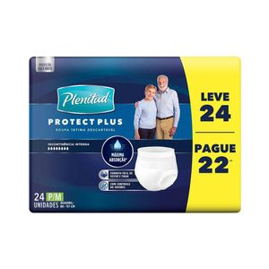 Fralda Plenitud Protect Plus Roupa Intima P/M Leve 24 Pague 22