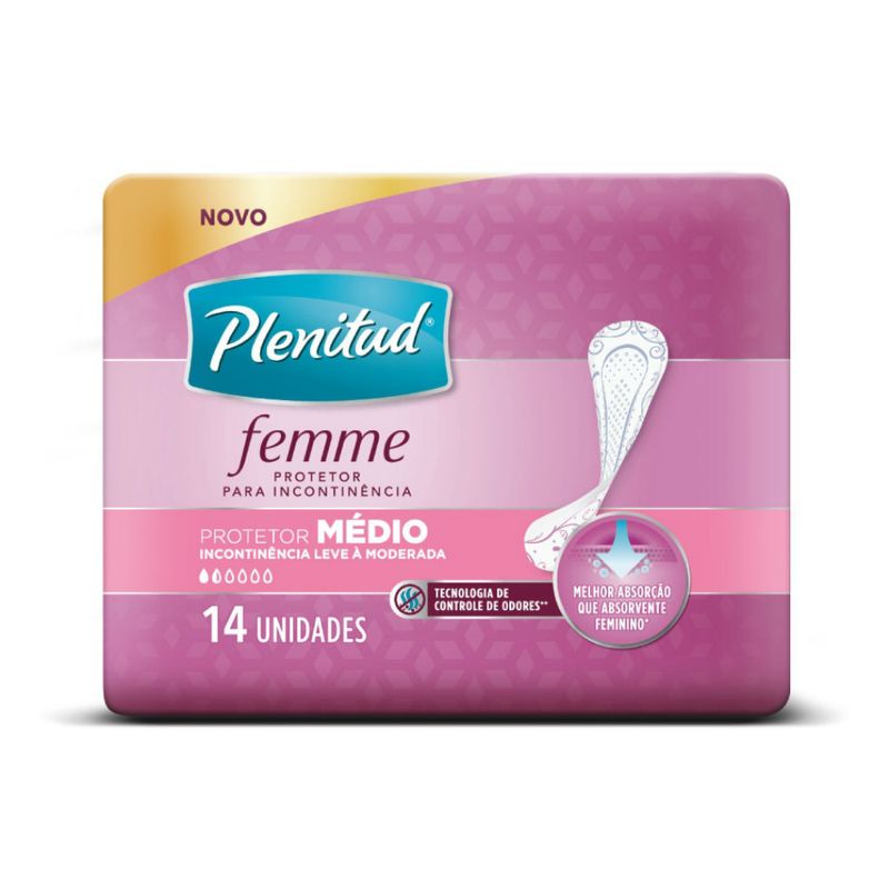 absorvente-plenitud-femme-medio-com-14-unidades