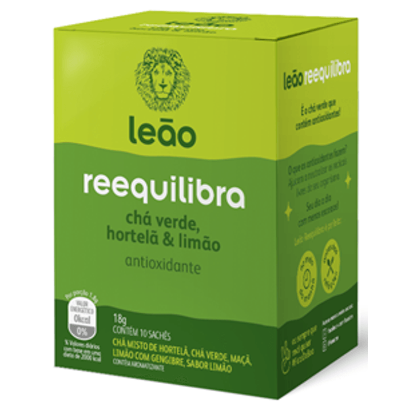 cha-verde-leao-reequilibra-sabor-hortela-e-limao-com-10-saches