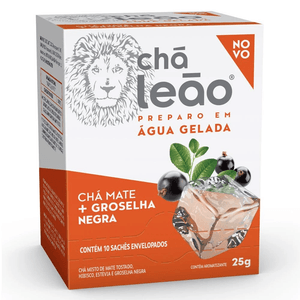 Cha Mate Leao Sabor Groselha Negra Com 10 SachEs