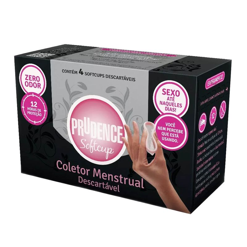coletor-menstrual-descartavel-prudence-softcup-com-4-unidades