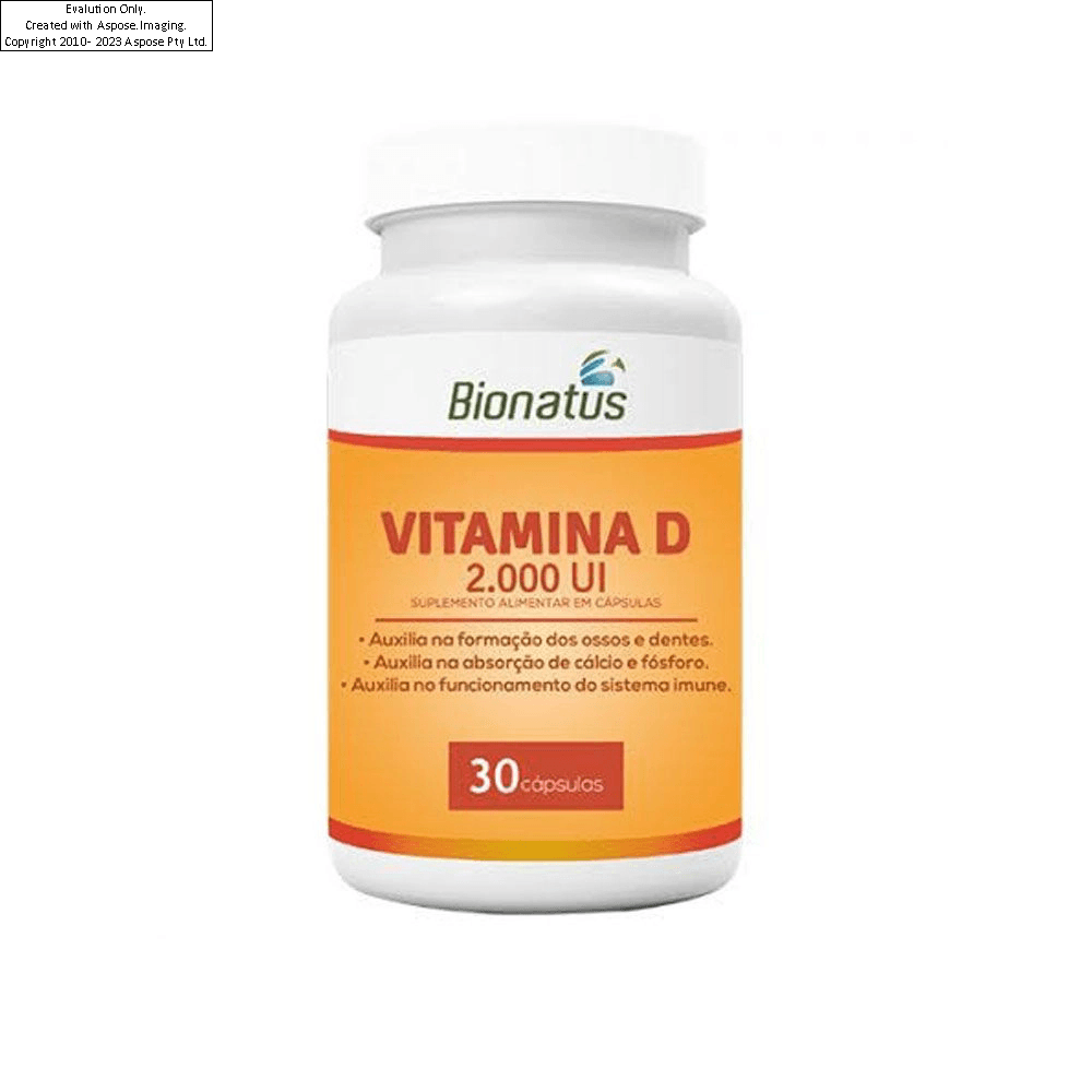 Vitamina D 2.000Ui com 30 comprimidos - Drogaleste