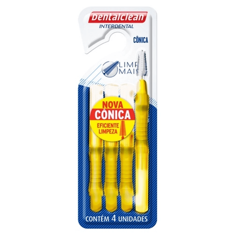 escova-dental-dentalclean-interdental-conica-com-4-unidades