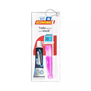 KIT DENTALCLEAN ECONOMICO COM ESCOVA DE DENTE+FIO DENTAL 25M+GEL DENTAL 50G