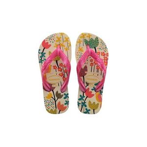 CHINELO HAVAIANAS KIDS FLORES BEGE/PALHA/ROSA 31/32